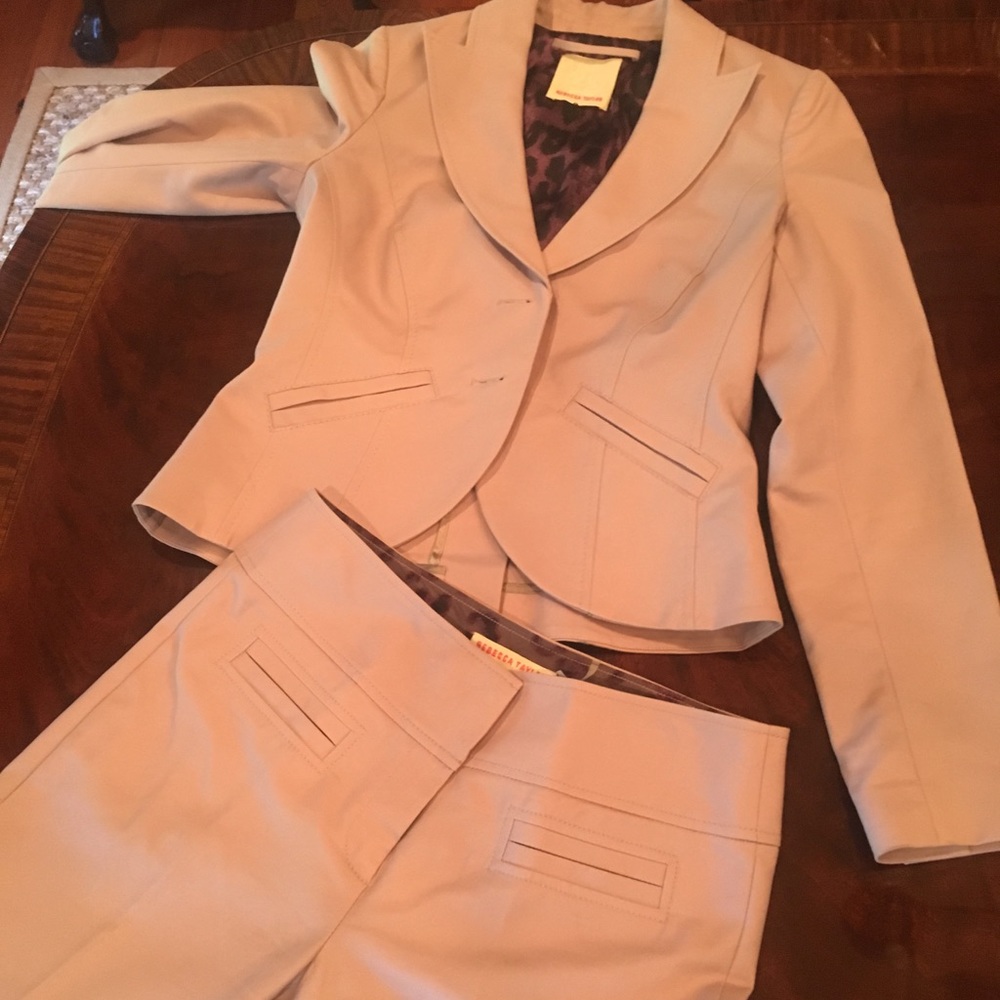 Rebecca Taylor light lavender spring pants suit
